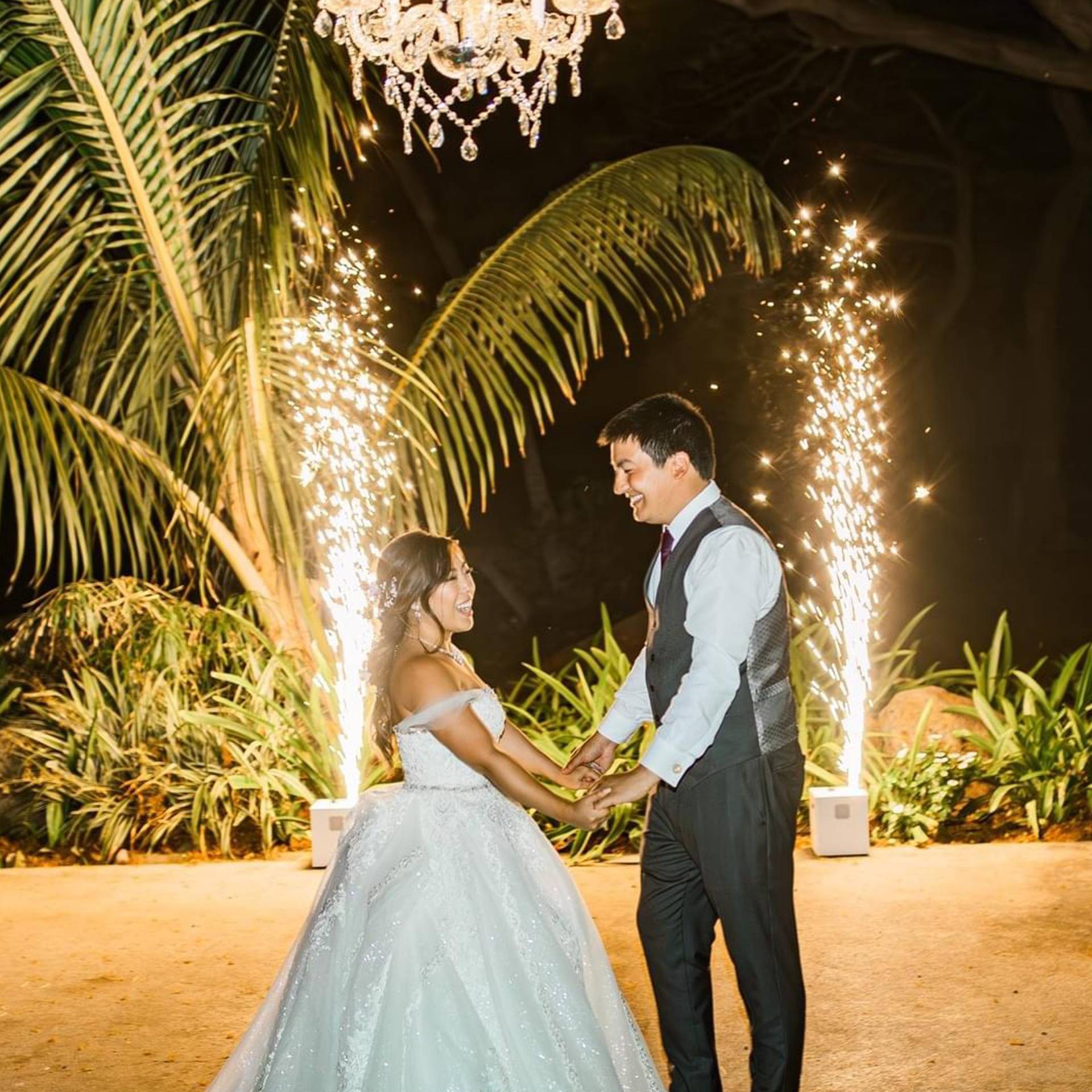 Cold spark machines — Maui Wedding DJ