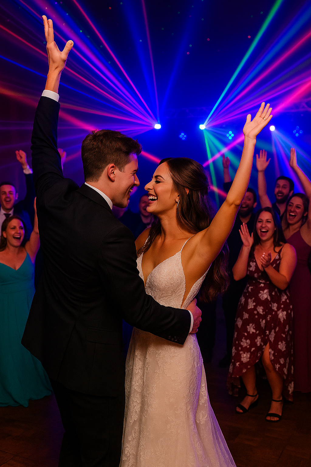 Dance floor movers and lighting — Maui Wedding DJ